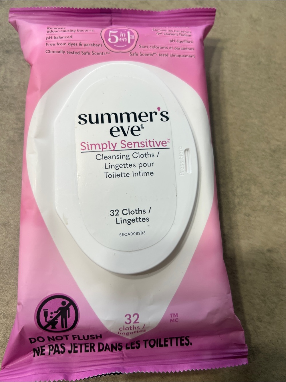 Simply Sensitive Cleansing Cloths - Pink